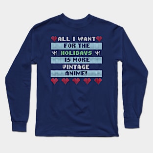 Vintage Anime Holiday Sweater Long Sleeve T-Shirt